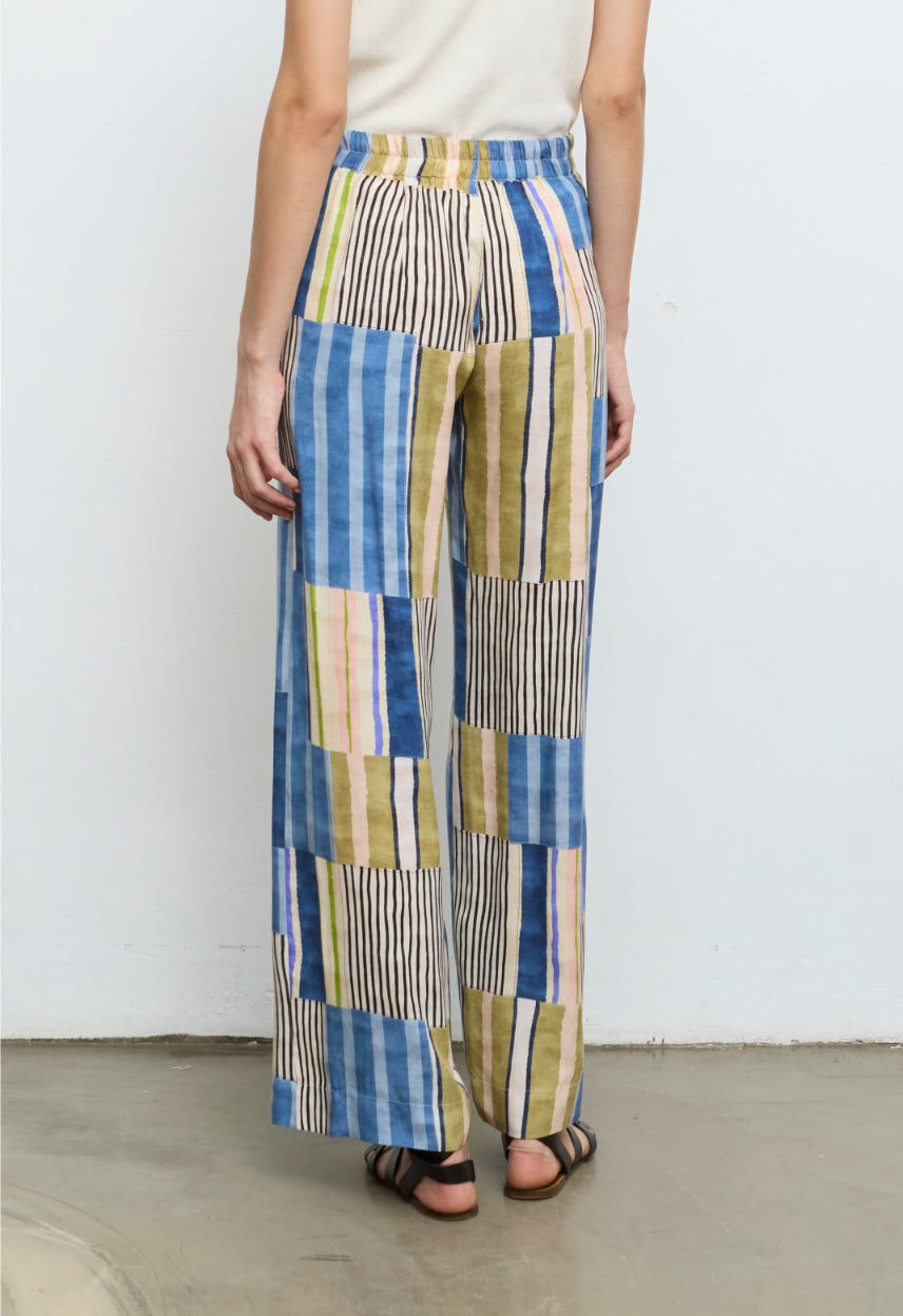 Aldo Martins Cajuluca Azul Blocked Pants
