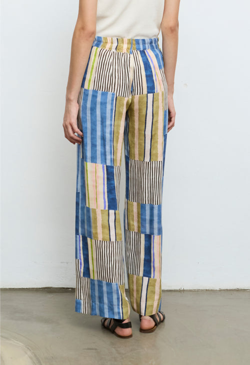 Aldo Martins Cajuluca Azul Blocked Pants