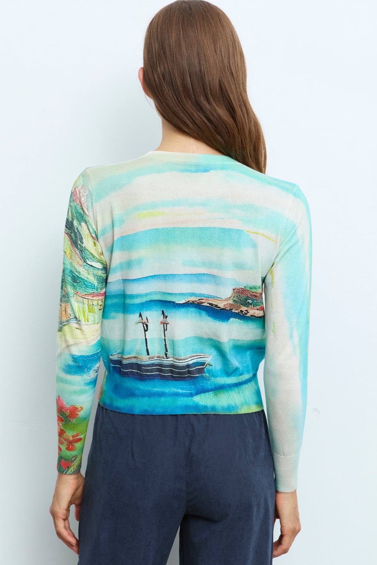 Aldo Martins Azul Cotton / Silk Cardi