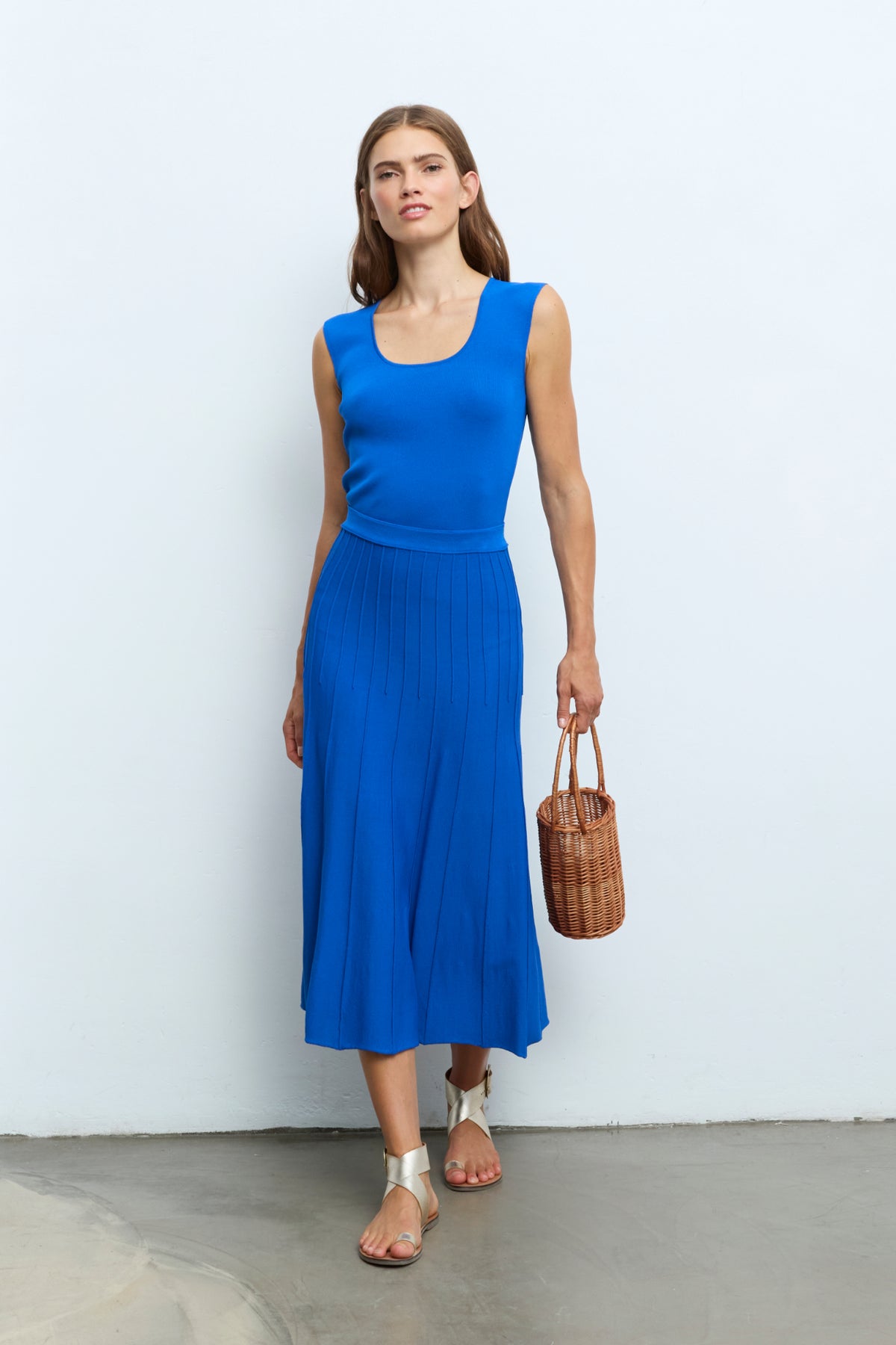 Aldo Martins Plain Azul Skirt