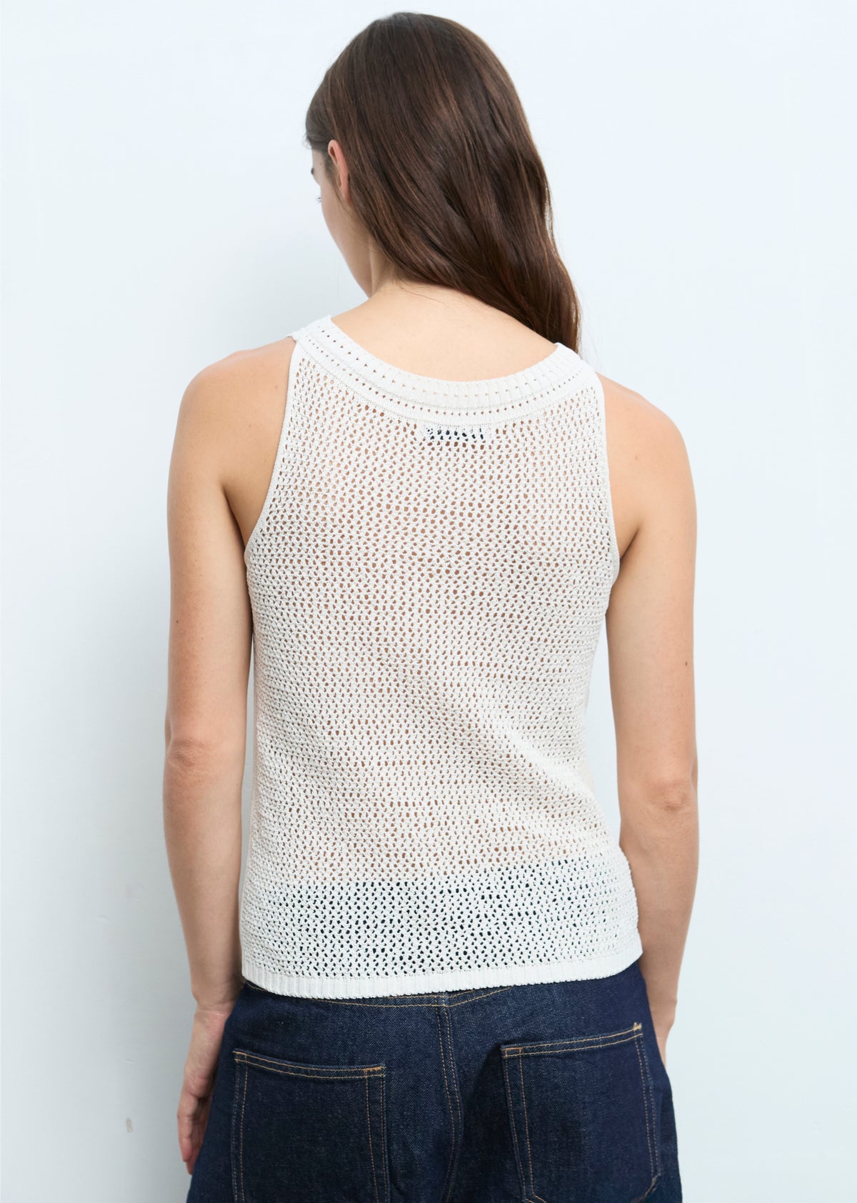 Aldo Martins Black and Off-White Sleeveless Top